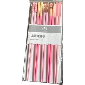 5 Pairs Pink Fiberglass‎ Chopsticks Reusable